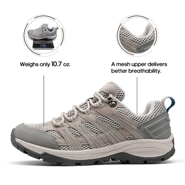 [Wander] Women's Breathable Lightweight Hiking Shoes - LIGHT GREY - 2